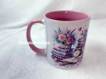 Love and Books is Happiness, Book lover 11oz Mug