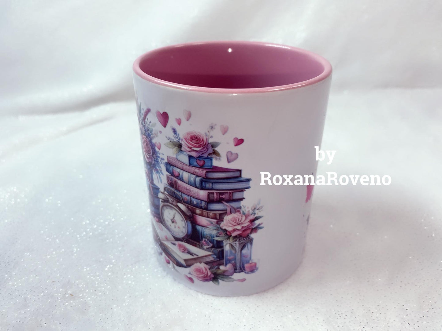 Love and Books is Happiness, Book lover 11oz Mug