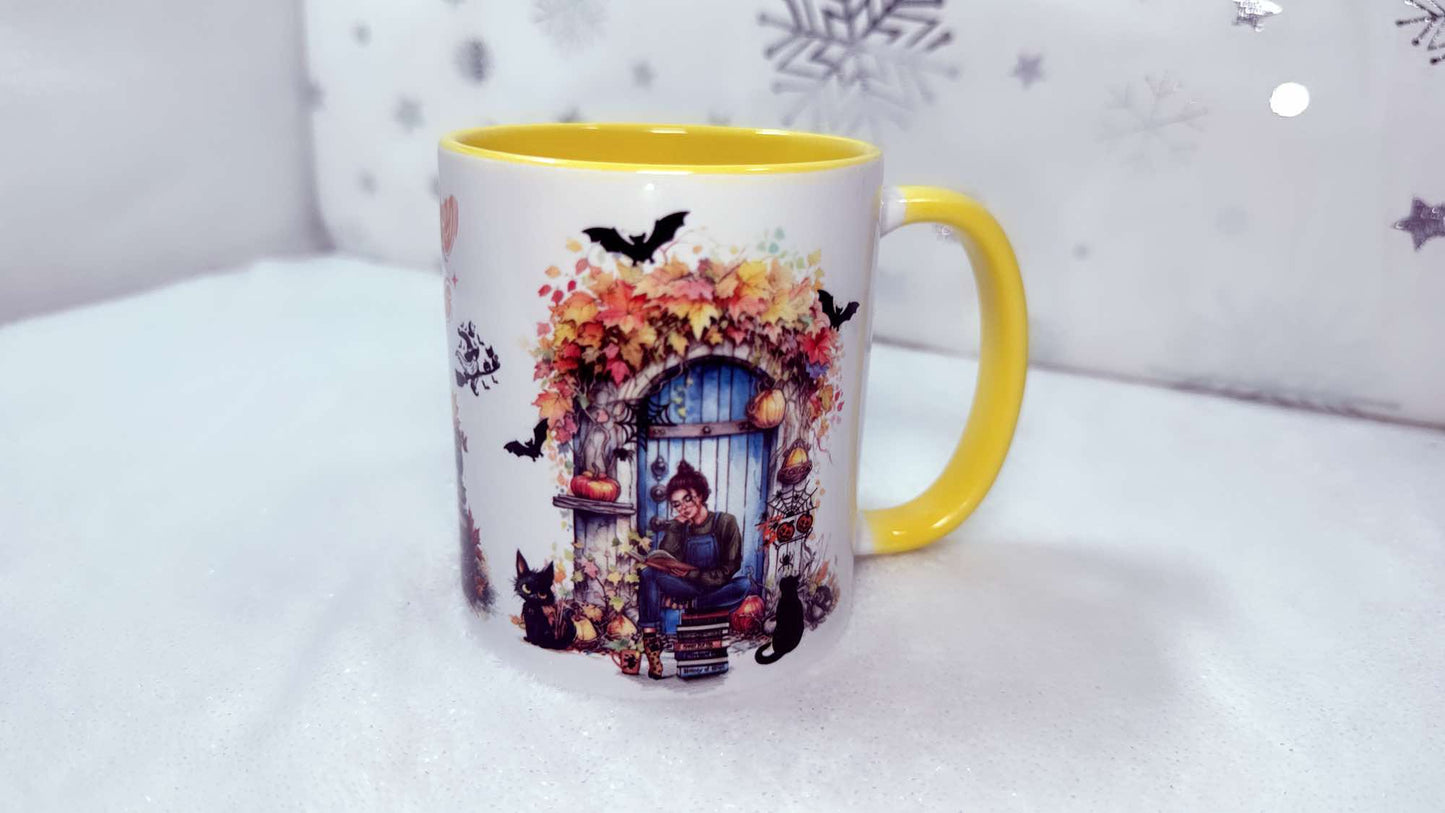 Spooky Vibes, Bookaholic Girl, 11oz Mug