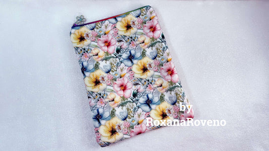 Blue Flowers, Waterproof Book Sleeve