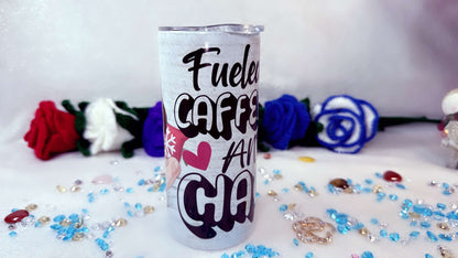 Fueled by Caffeine and Chaos, Tumbler 16oz