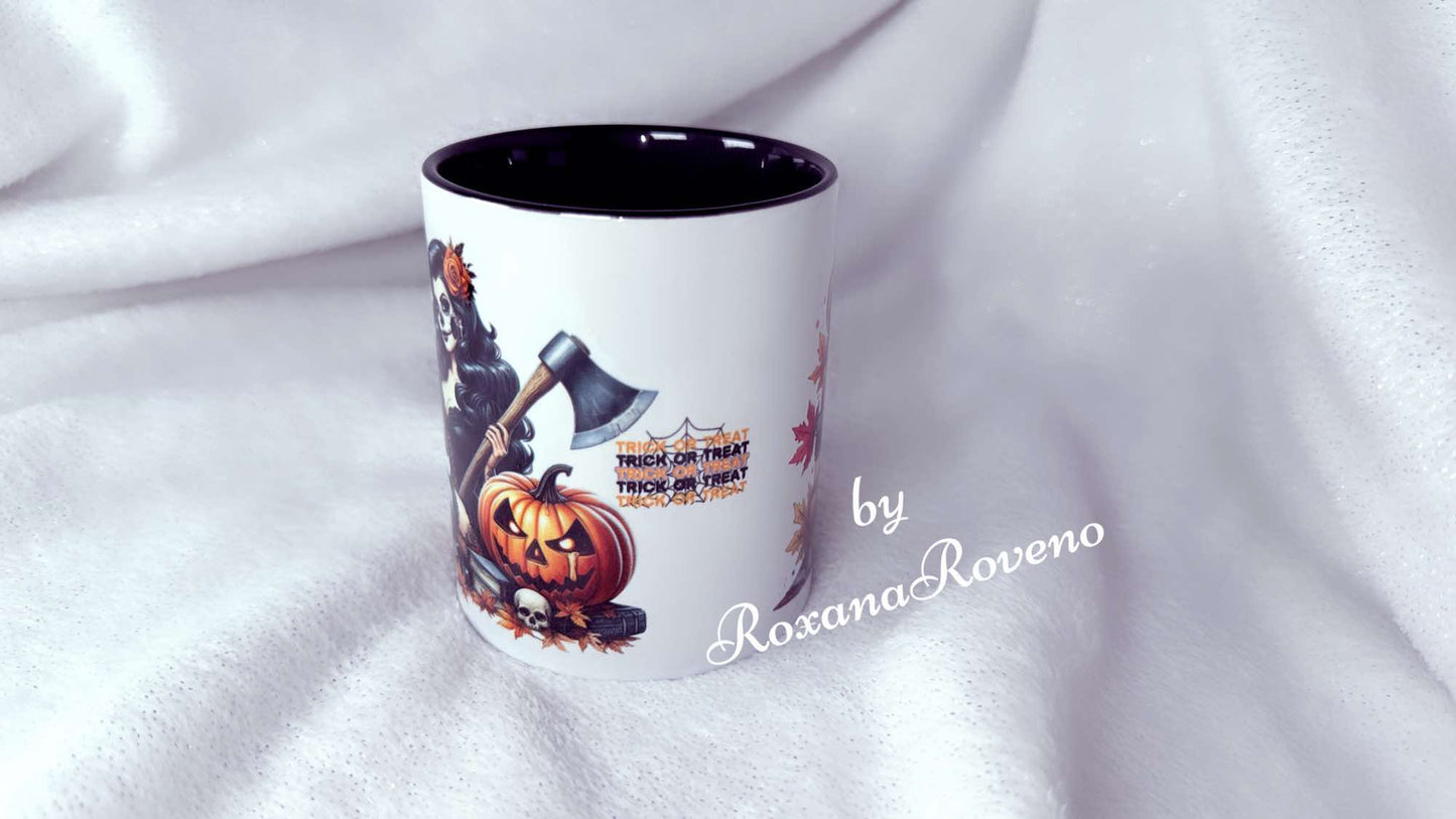 Trick or Treat, Witch reading, 11oz Mug Black