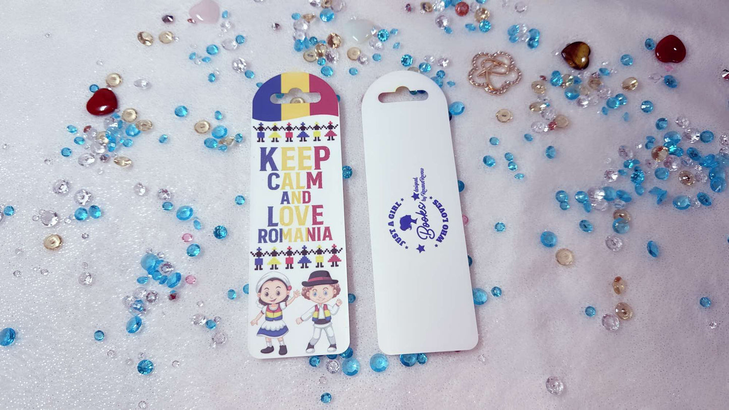 Bookmark - Keep Calm and Love Romania, Plastic Bookmark